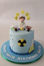 science themed birthday cake
